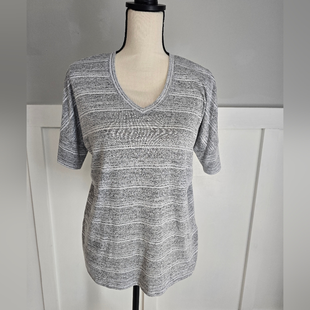 Calvin Klein Gray Striped Women's Top Sz S